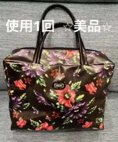 美品 FEILER フェイラー 花柄 トートバッグ ビニール ハンドバッグ