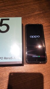 OPPO Reno5 A 5G CPH2 199 シルバーブラック　RAM 6GB ROM 128GB　ケースフィルム付き　中古美品　動作確認すみ