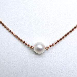 1円〜!!MIKIMOTO(ミキモト)テリ抜群!!《K18 アコヤ本真珠ネックレス》J 約3.8g 約38.0cm 約7.0mm珠 パール pearl necklace EC5/EC6 E73