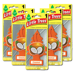 リトルツリー ココナッツ 5枚セット Little Trees 芳香剤 車 部屋 吊り下げ USA エアフレッシュナー【メール便 送料無料】