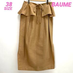 BAUME ボーメ ソリッドベルトペプラムスカート 春 B7988