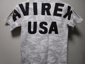 AVIREX BIG LOGO Ｔシャツ・M・迷彩／カモフラ（アヴィレックスビッグロゴブランドロゴ半袖Tシャツ）