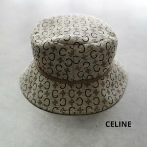 美品 CELINE セリーヌ BABY バケットハット トリオンフ バケハ リバーシブル ブランドロゴ 総柄 帽子 キッズ