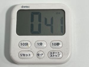 ドリテック タイマー 時計表示切替 勉強 キッチン 大画面 マグネット デジタル 中古品