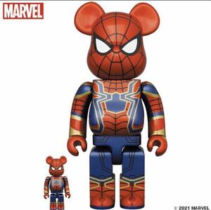 【新品未開封】　BE@RBRICK IRON SPIDER 100％ ＆ 400％ MEDICOM TOY MARVEL bearbrick ベアブリック アイロン スパイダー メディコムトイ