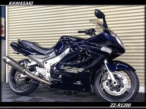 ★ZZR1200★ZZ-R1200★車検付きで即納可能！★ハンドルアップスペンサー・フルエキマフラー装着済みで決まった1台！★ツーリングに是非！★