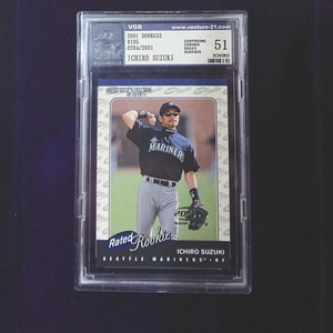 ◆【2001 Rookie card】 ICHIRO 2001 Donruss Rated Rookie card#195 2001枚限定 ◇検索：Donruss 20th Anniversary Seattle Mariners