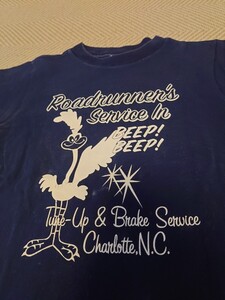 ロードランナーTシャツヴィンテージビンテージ アメカジマッスルカーRoadrunner 検索用世田谷区ベース所ジョージアメ車ダークブルーサイズS