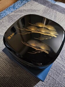 SH241119　オードブル2段重　漆器 漆器