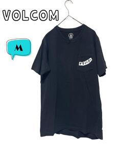 VOLCOM ボルコム　裾プリント　ポケットTシャツ　M