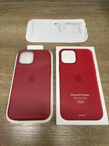 アップル 【純正】MagSafe対応iPhone 12 Pro Max シリコーンケース （PRODUCT）RED [MHLF3FE/A] 未使用品