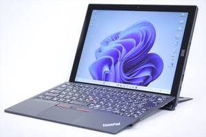 1円～ LTE対応 Windows11 2in1 タブレット タッチパネル 12インチ FHD+液晶 ThinkPad X1 Tablet i5-7Y54 RAM8GB SSD256GB