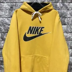 希少 NIKE プルオーバーパーカー ビッグロゴ ナイキ デカロゴ 黄色