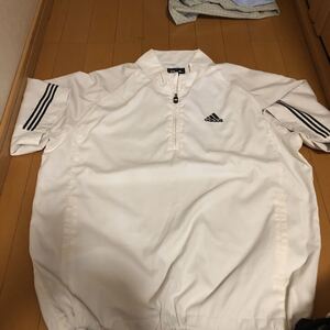 adidas GOLF ハーフジップ 半袖　ナイロンポリ