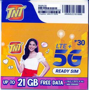 フィリピン　Philippines SMART　TNT SIMカード　プリペイド☆即決☆送料無料