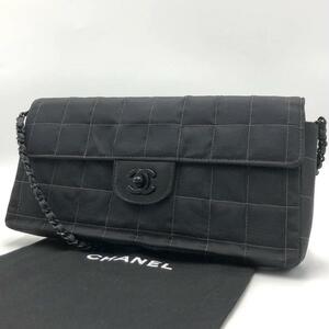 ［美品］CHANEL シャネル　ニュートラベルライン　チェーン　ショルダーバッグ　ブラック　6番代