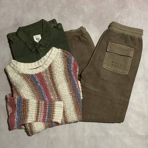 3点 ☆ BILLABONG ☆ ミリタリーシャツジャケット & ジャガードストライプニット & スウェットパンツ　/ セット / ビラボン / レディース