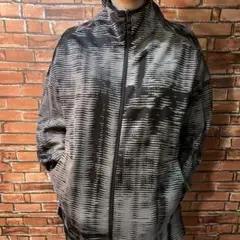 USA古着 adidas トラックジャケットブラック ダブルジップ 2XL