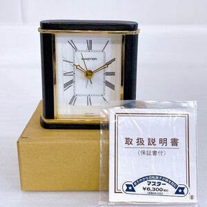 ☆未使用/保管品☆ Nisshin Clock 日新堂 目覚まし時計 MASTER M60W ブラック 日新時計工業 日本製 置時計 取扱説明書有【動作確認済】　