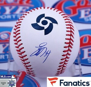 GE★MLB初サイン会品！吉田正尚2023年直筆サイン+背番号34入りWBC公式ボール#FANATICS/MLB機構証明☆大谷翔平,佐々木朗希,山本由伸 優勝