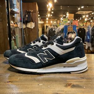 new balance ニューバランス M997BBK USA製 スウェードメッシュ ローカットスニーカー ブラック Size 28cm 中古品 本体のみ