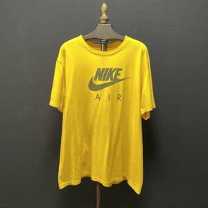 【期間限定SALE】USA 古着 NIKE ナイキ プリント ロゴ Tシャツ メンズXXL イエロー 黄 大きいサイズ BA1709