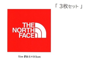 ノースフェイス TNF ステッカー NN32014 Red 新品 防水素材 ＜ 3枚セット ＞