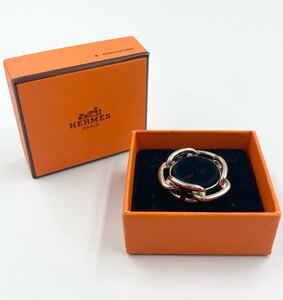 HERMES エルメス ルカデ シェーヌダンクル リング GP シルバー 美品 シェーヌ ダンクル シルバーリング