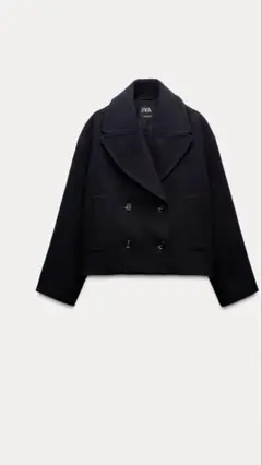 ZARA ショート丈ダブルプレストコート　ピーコート