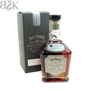 ジャックダニエル シングルバレル 100プルーフ テネシー ウイスキー 750ml 50％ 洋酒 古酒 未開栓 箱付き JACK DANIEL’S 〓