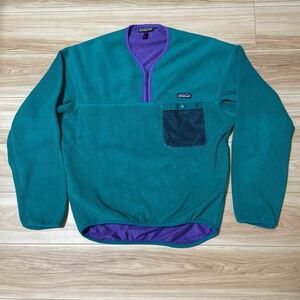90s Patagonia el capilene pullover セールスマン サンプル USA ビンテージ カヤック キャプリーン スナップT グリセード フリース レア品