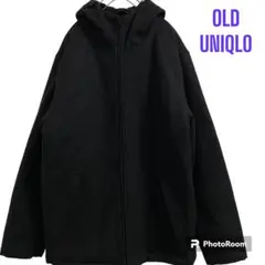 【希少】OLD UNIQLO ウール　フーデット　ジャケット　ブラック　L