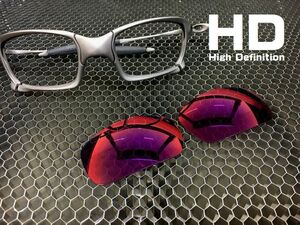 LINEGEAR　オークリー　X-Squared用交換レンズ　HDレンズ　レッドミラー　Oakley　X-Metal　