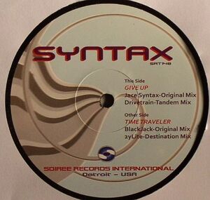 新品未使用 Jace Syntax/Blackjack -Give Up/Time Traveller-　 12inchレコード (0493)