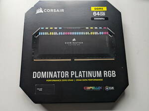 CORSAIR DDR5-6000MHz DOMINATOR PLATINUM RGB (PC5-48000) Intel XMP メモリー 64GB ブラック [32GB×2枚] CMT64GX5M2B6000C40