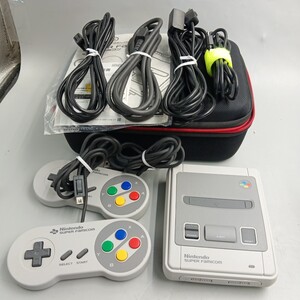 E Nintendo ニンテンドー クラシックミニ スーパーファミコン CLV-301 SJE105842765 ソフト20+1タイトル内蔵 ケース付き 通電確認済