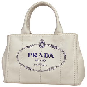 【在庫一掃】 プラダ PRADA カナパ トート ハンドバッグ ショルダーバッグ 2WAY トートバッグ キャンバス ビアンコ(ホワイト) 1BG439