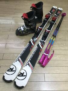 ☆★☆2025スタートセール！メンズカービングスキー４点セットN332　ROSSIGNOL　ZS 162ｃｍ /靴DALBELLO　25.0-255.cm/ POLE新品115cm