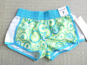 新品 ★スピード[speedo]★ ショートパンツ　水着の上から　水色×黄緑×白　130