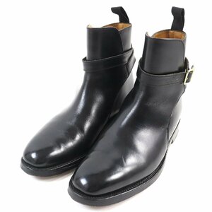 良品△Tricker’s トリッカーズ 6823 Chepstow レザー ストラップ付 ジョッパーブーツ ショートブーツ ブラック 6 イングランド製 メンズ