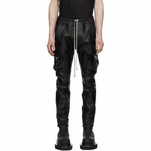 rick owens リックオウエンス マストドン　カーゴジョグ　レザーパンツ　カーフレザー　48 超希少