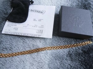 【インボイス原本付】クロムハーツ　CHROME HEARTS　22k ペーパーチェーン　20inch ネックレス