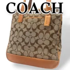 COACH コーチ トートバッグ キャンバス シグネチャー ブラウン 6092