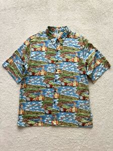 GUY BUFFET sizeL hawaii製 USA製 半袖シャツ アロハシャツ made in USA 米国製 REYN SPOONER レインスプーナー ヴィンテージ 