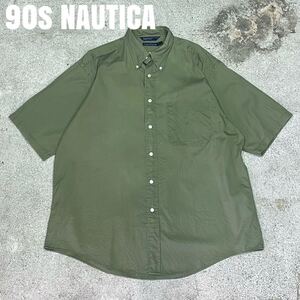 ＊7680 90s NAUTICA ノーチカ　ノーティカ　小文字タグ　半袖シャツ