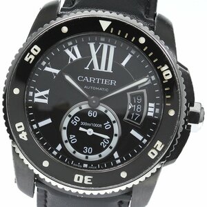 カルティエ CARTIER WSCA0006 カリブル ドゥ カルティエ ダイバー デイト スモールセコンド 自動巻き メンズ 保証書付き_753656