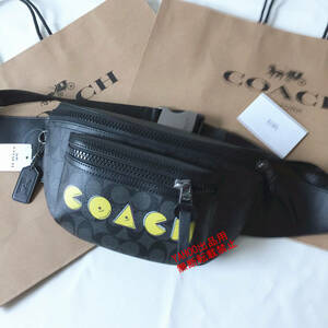 ★COACHバッグ★コーチ F72924 パックマンコラボ ベルトバッグ ウエストバッグ ボディーバッグ ショルダーバッグ アウトレット品