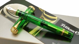 (特別生産品/ペン先18C750) Pelikan ペリカン 万年筆 M800 グリーン デモンストレーター 計1 ※筆記未確認◆おたからや Y-B08251【同梱-2】