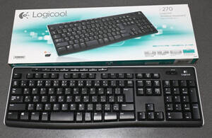 【中古・状態良】ロジクール ワイヤレスキーボード K270 (ブラック) logicool