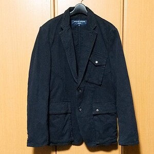 COMME des GARCONS HOMME コムデギャルソンオム テーラードジャケット ブラック 黒 S カバーオール ワークジャケット コットン 07AW